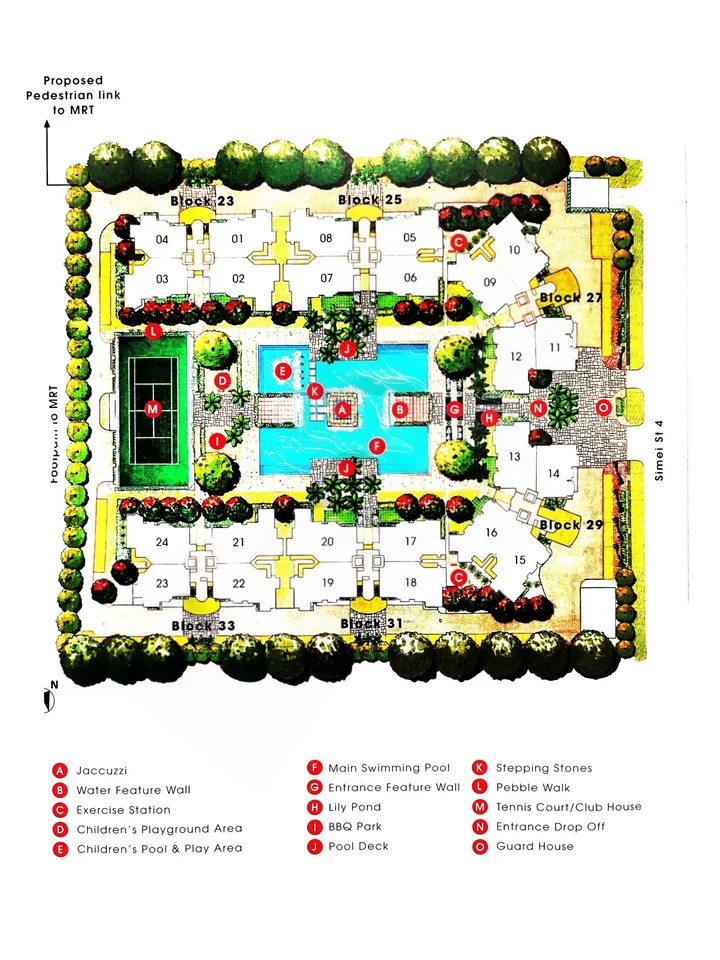 Site plan of Tropical Spring in Singapore