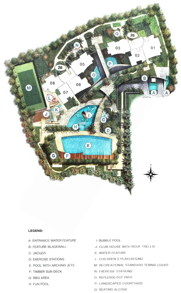 Site plan of Twin Regency in Singapore