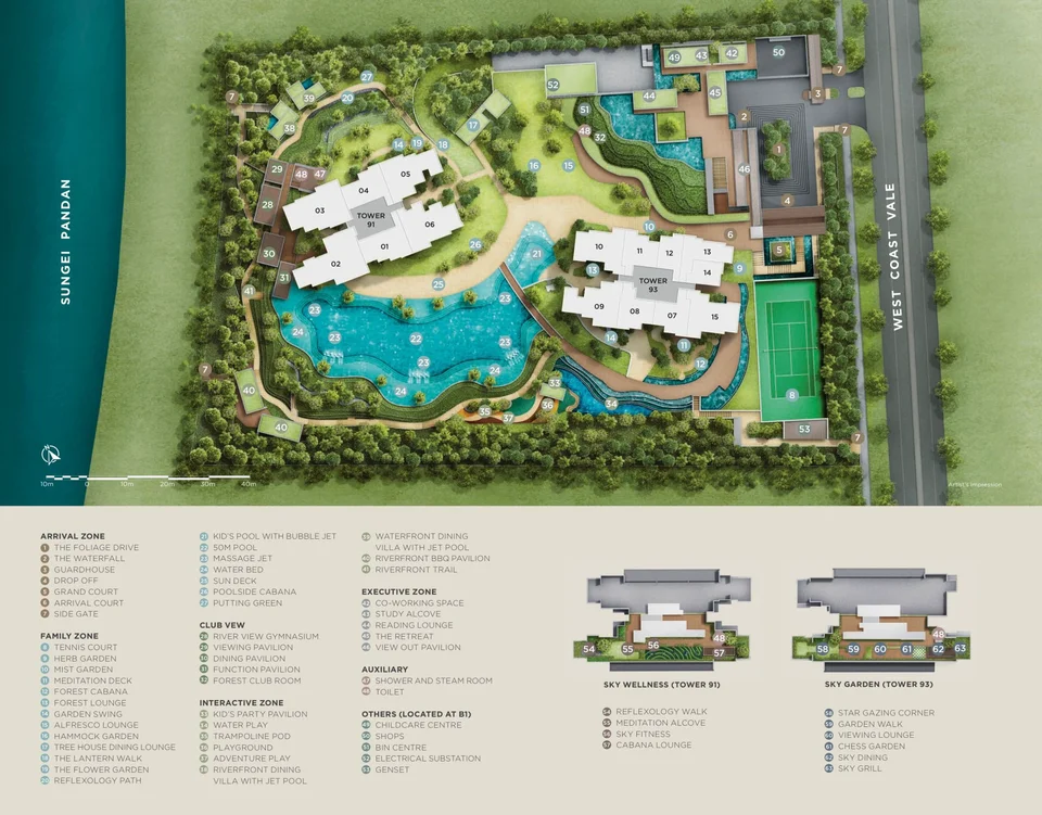 Site plan of Twin Vew in Singapore