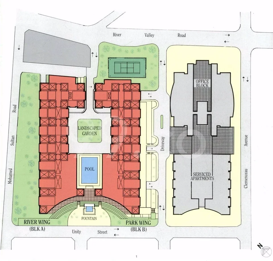 Site plan of Ue Square in Singapore