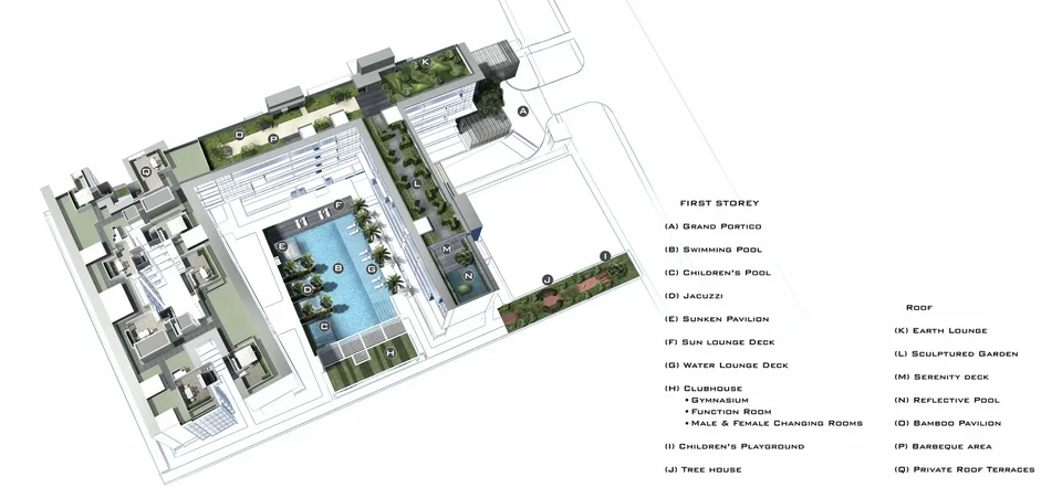 Site plan of Uber 388 in Singapore