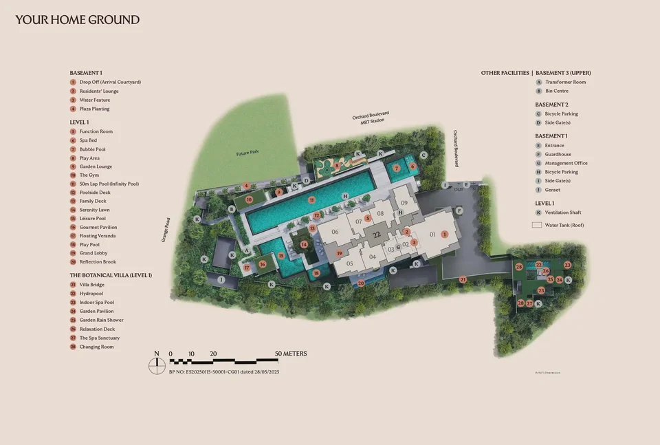 Site plan of Upperhouse At Orchard Boulevard in Singapore