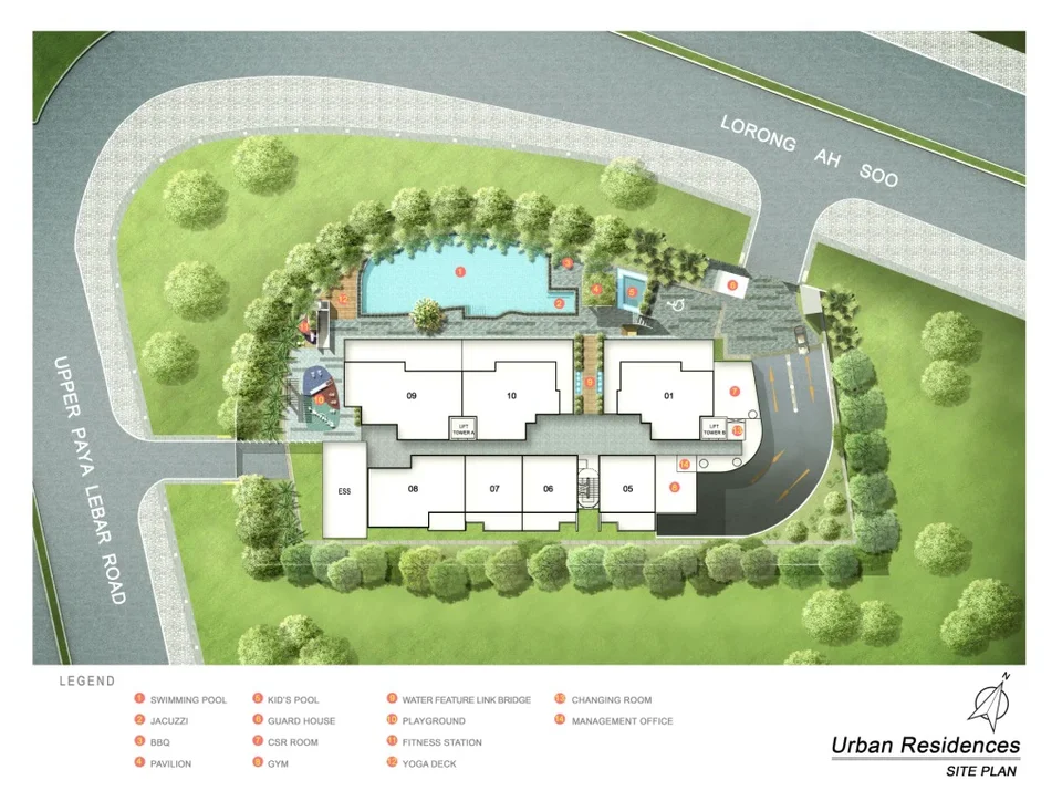 Site plan of Urban Residences in Singapore