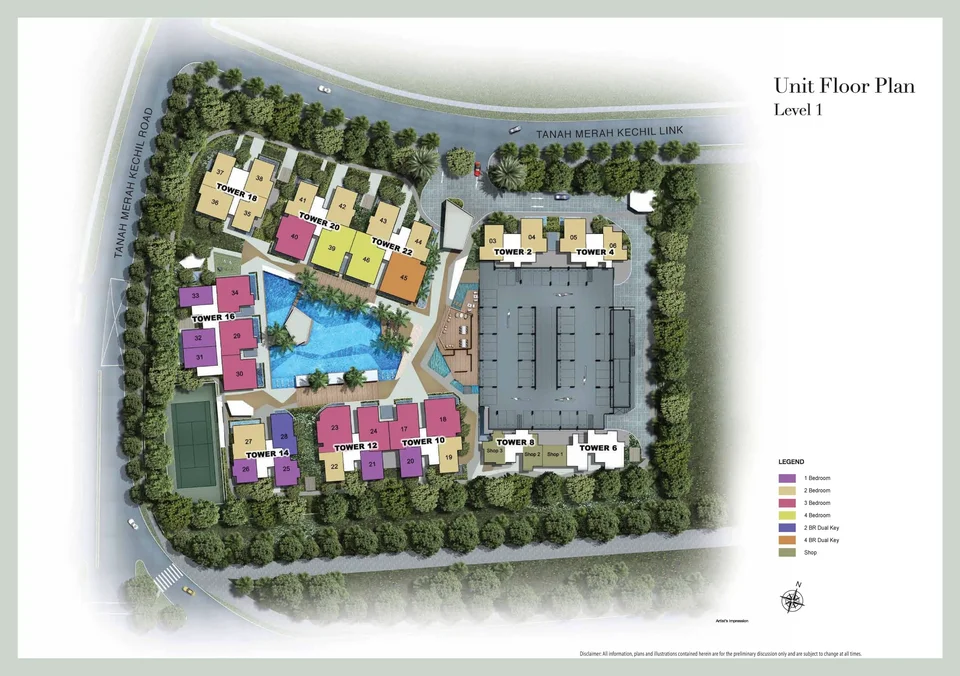 Site plan of Urban Vista in Singapore