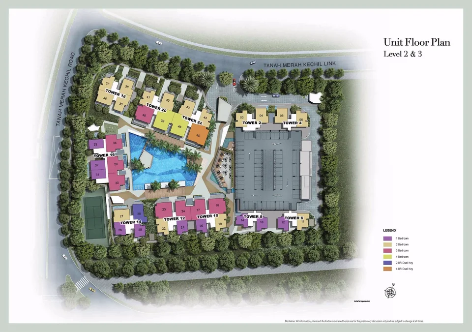 Site plan of Urban Vista in Singapore