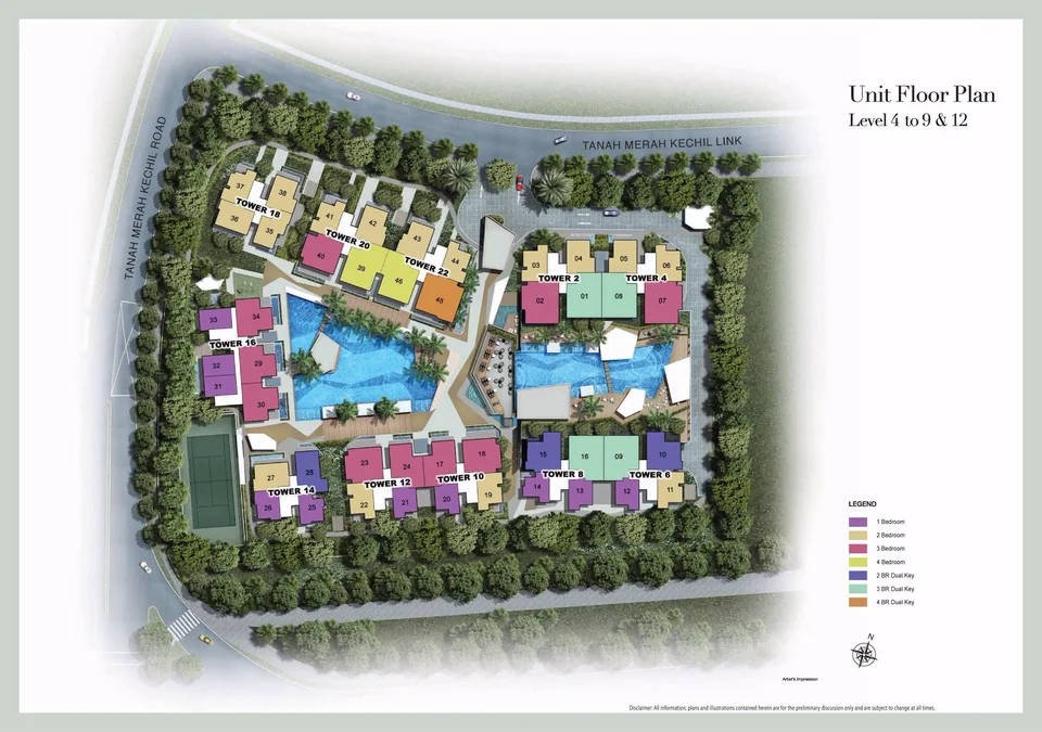 Site plan of Urban Vista in Singapore