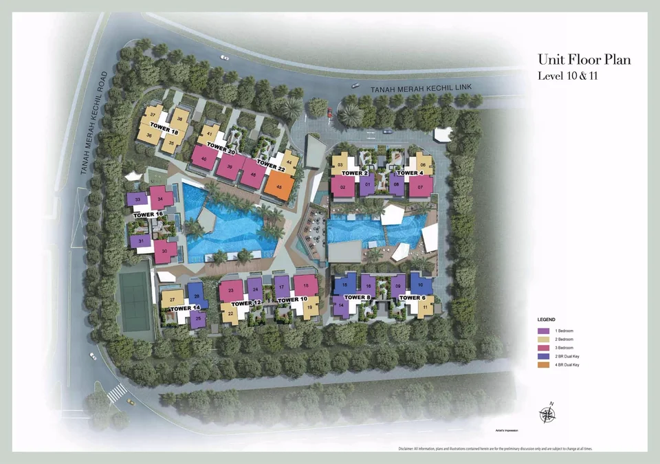 Site plan of Urban Vista in Singapore