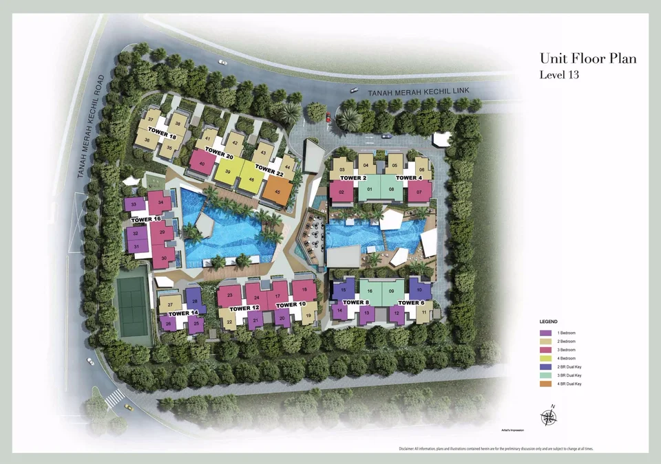 Site plan of Urban Vista in Singapore