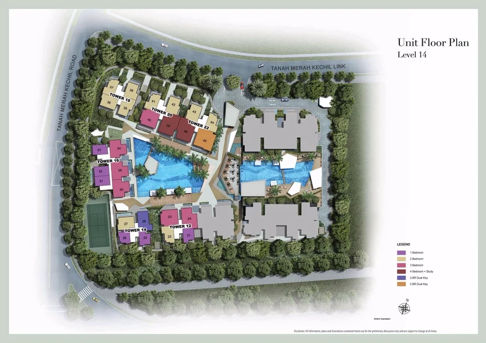 Site plan of Urban Vista in Singapore