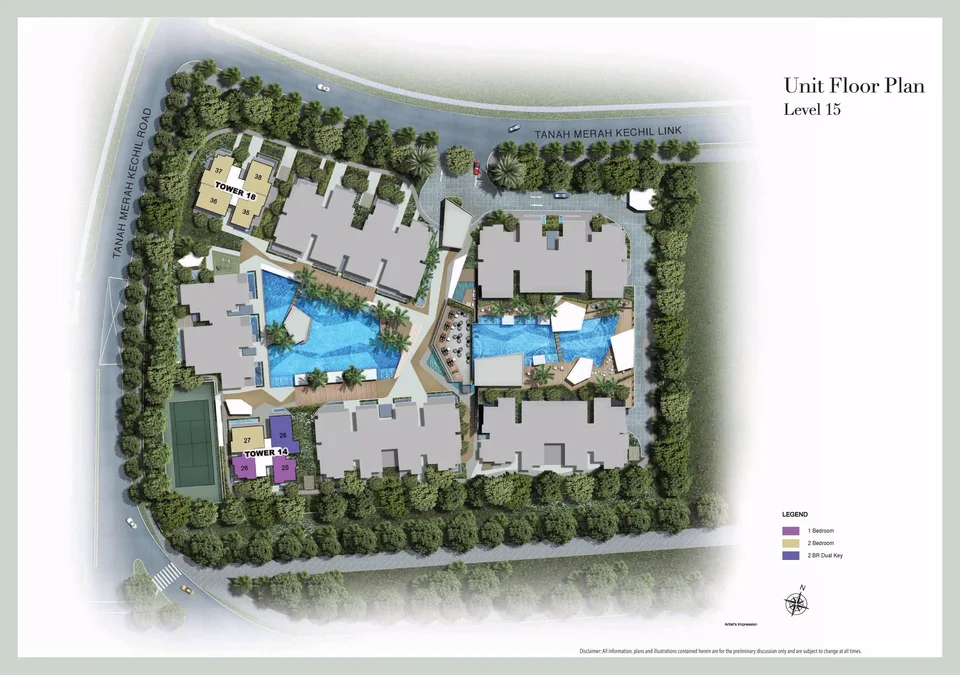 Site plan of Urban Vista in Singapore