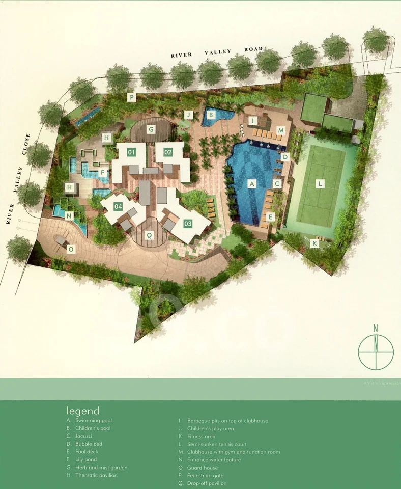 Site plan of Urbana in Singapore