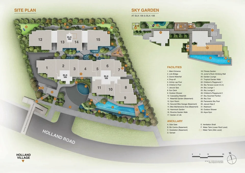 Site plan of Van Holland in Singapore