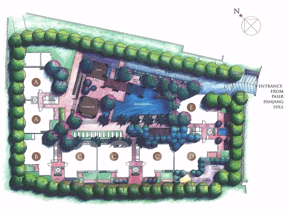 Site plan of Ventana in Singapore