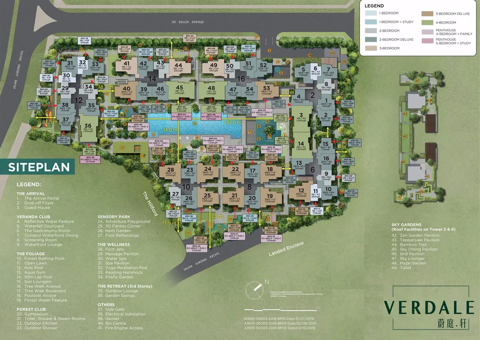 Site plan of Verdale in Singapore