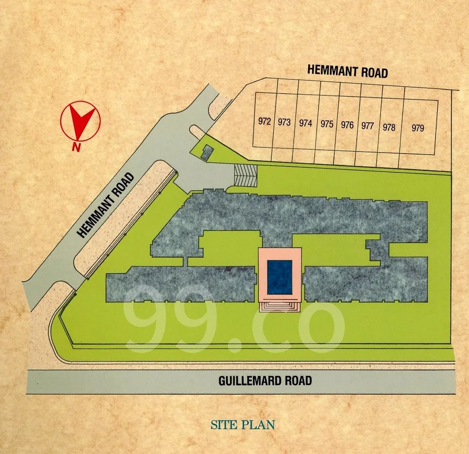 Site plan of Versailles in Singapore