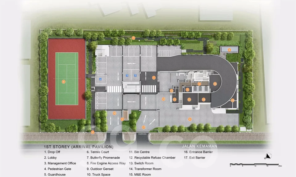 Site plan of Verticus in Singapore