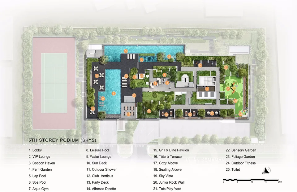 Site plan of Verticus in Singapore
