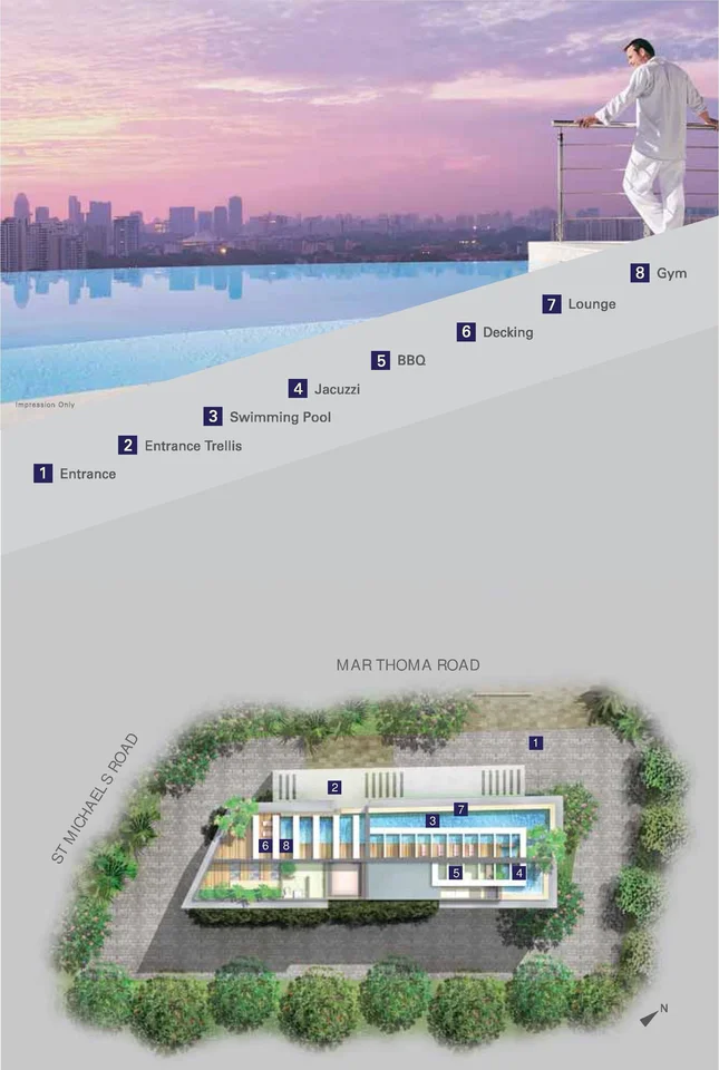 Site plan of Vetro in Singapore