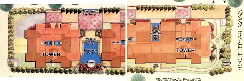 Site plan of Villa Azura in Singapore