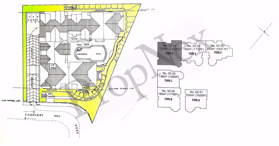 Site plan of Villa Chancerita in Singapore