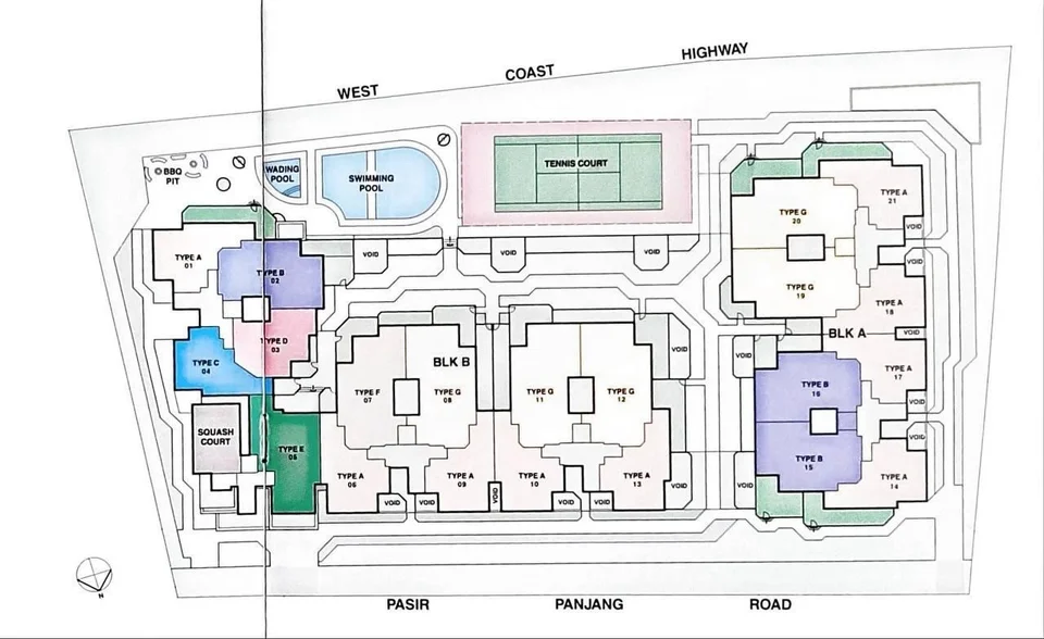 Site plan of Villa De West in Singapore
