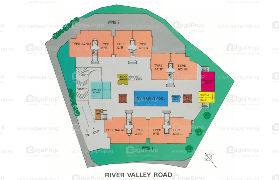 Site plan of Ville Royale in Singapore