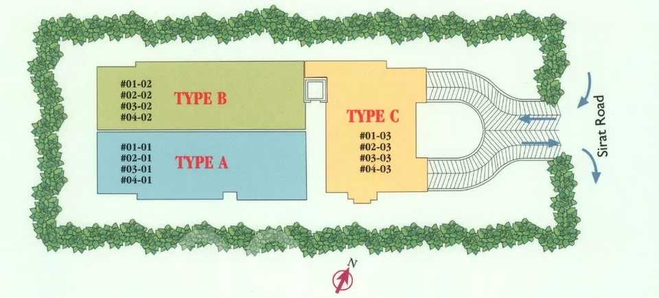 Site plan of Vina Lodge in Singapore