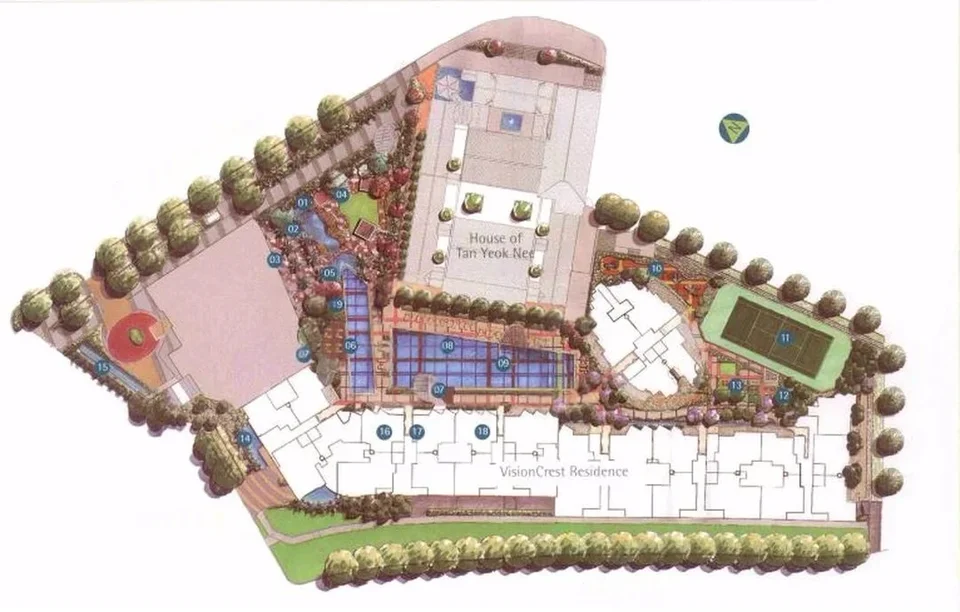 Site plan of Visioncrest in Singapore