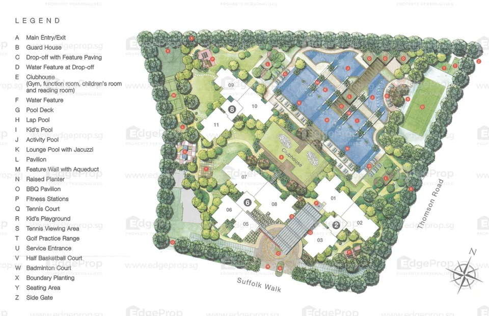 Site plan of Viva in Singapore