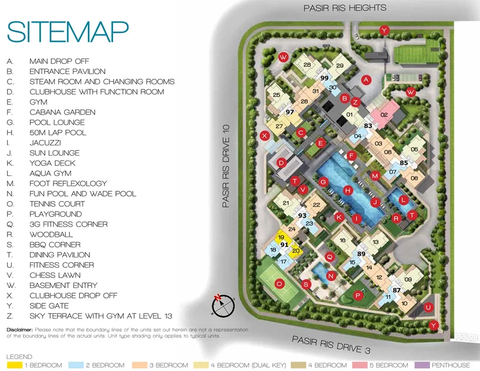 Site plan of Vue 8 Residence in Singapore