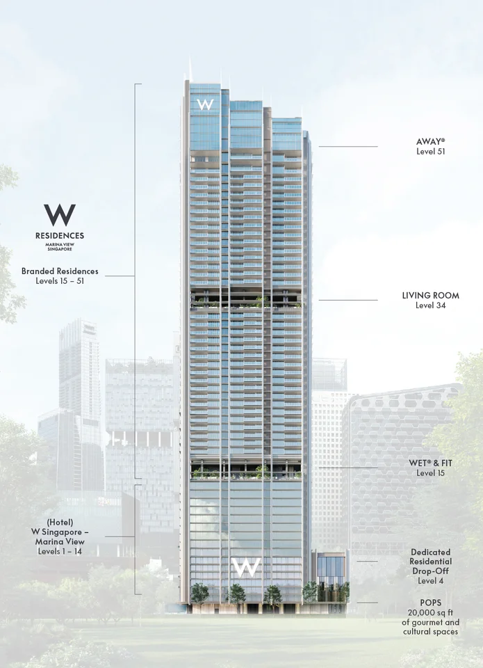 Site plan of W Residences Marina View - Singapore in Singapore