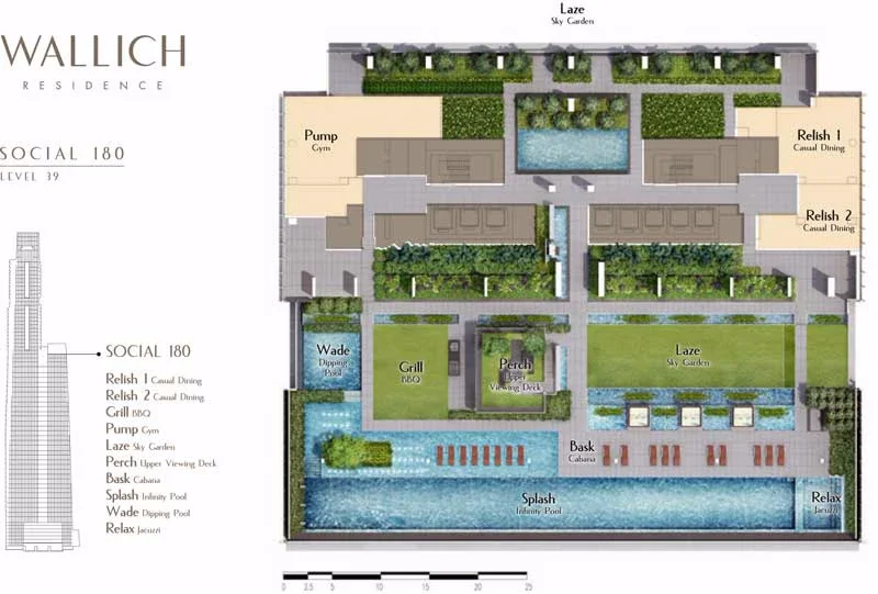 Site plan of Wallich Residence in Singapore