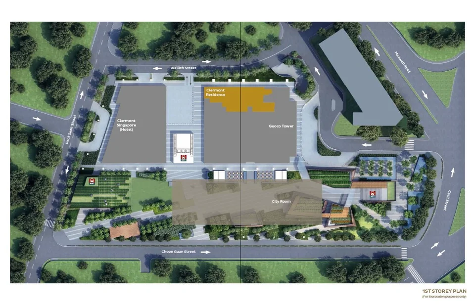 Site plan of Wallich Residence in Singapore