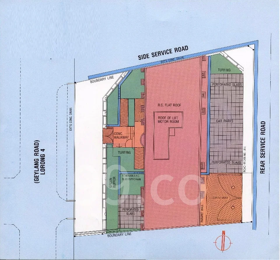 Site plan of Wang Lodge in Singapore