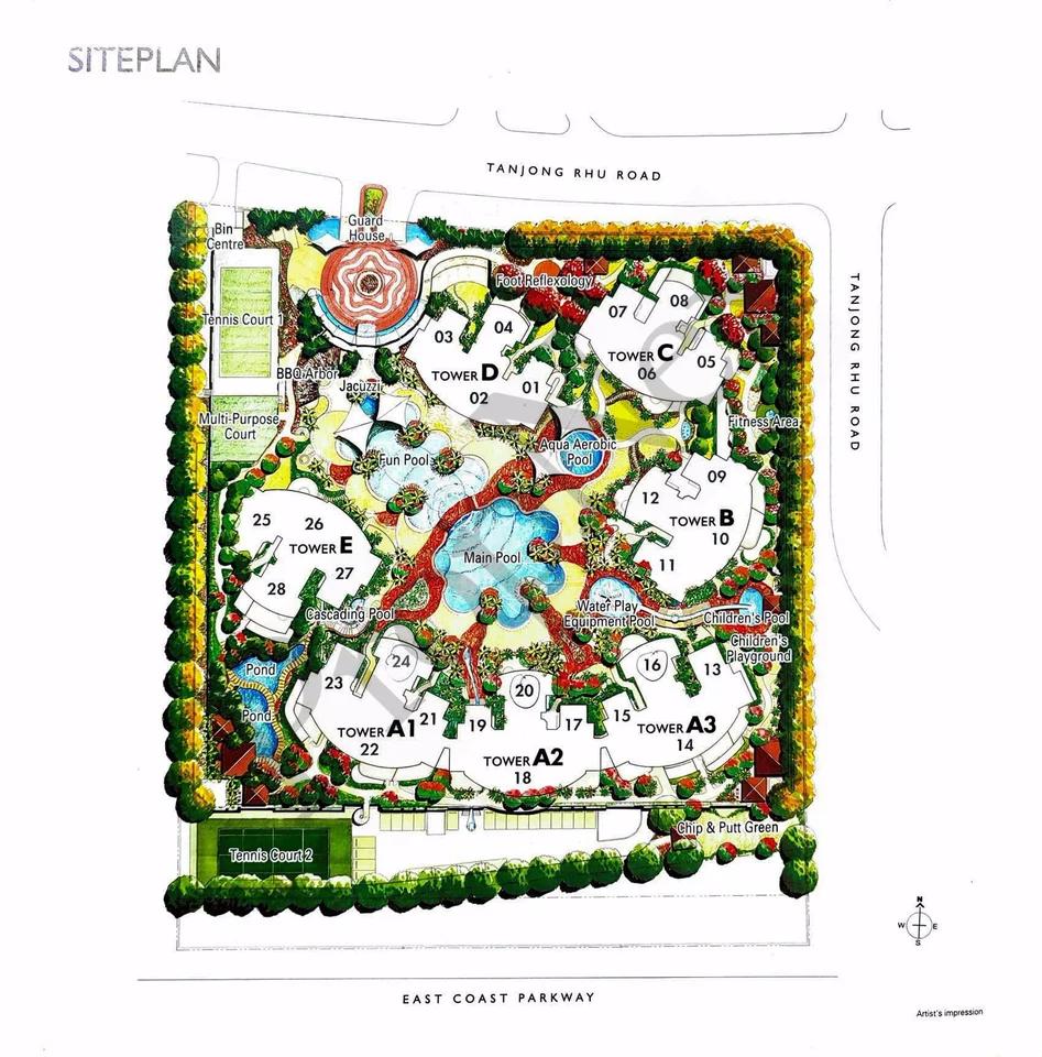 Site plan of Water Place in Singapore