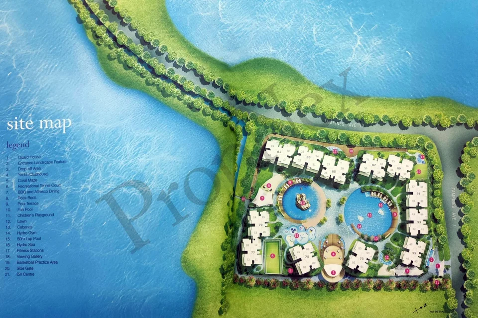 Site plan of Waterview in Singapore