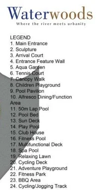 Site plan of Waterwoods in Singapore
