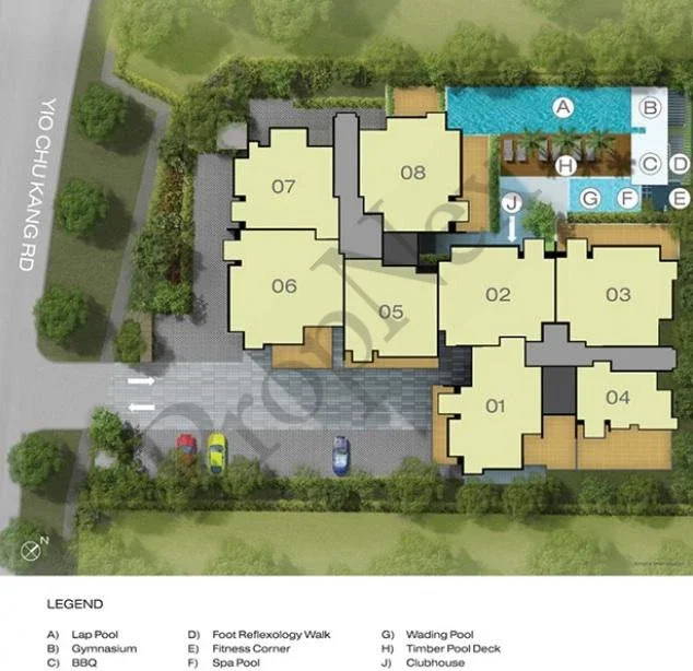 Site plan of Wembly Residences in Singapore