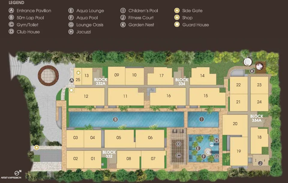 Site plan of Whitehaven in Singapore