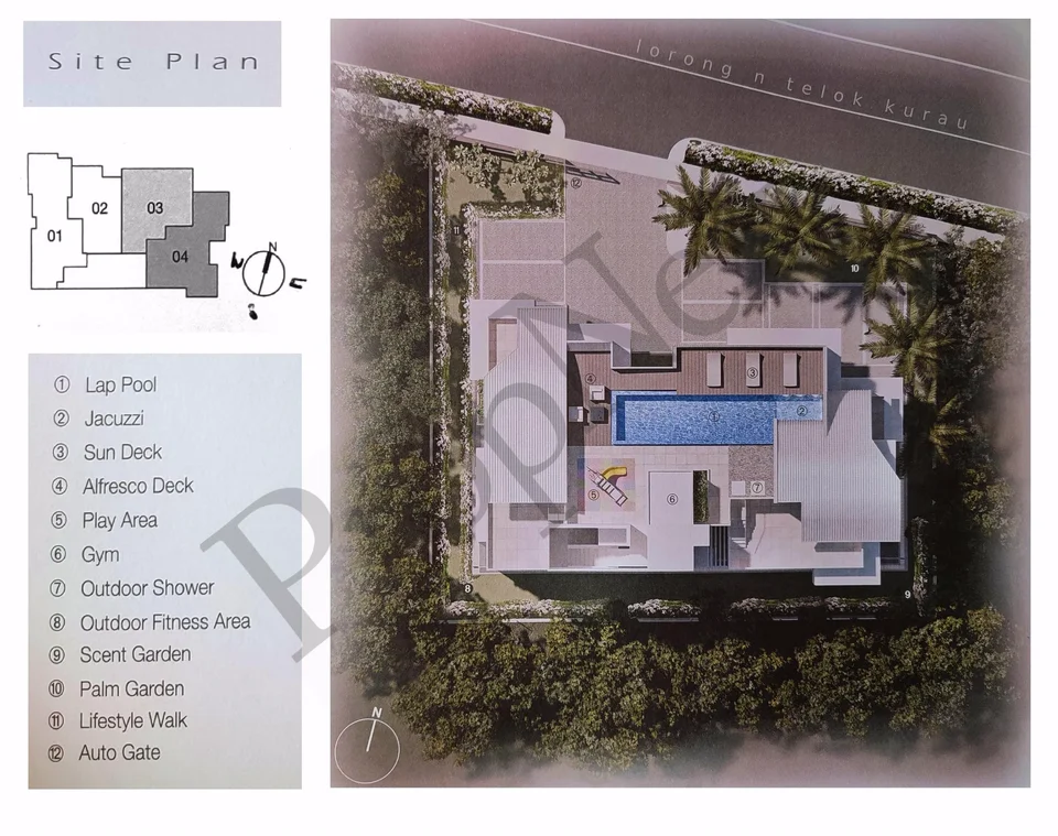 Site plan of Whitescape in Singapore