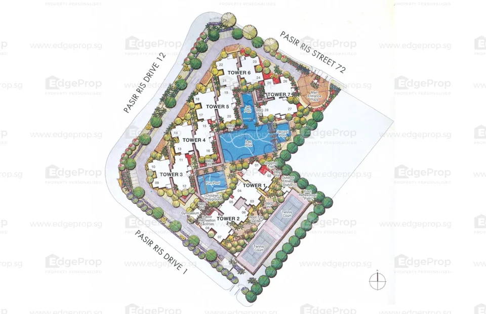 Site plan of Whitewater in Singapore
