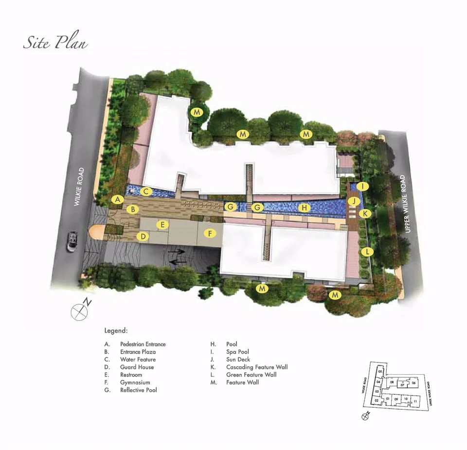 Site plan of Wilkie Studio in Singapore