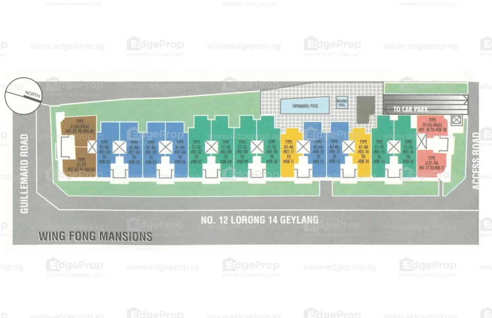 Site plan of Wing Fong Mansions in Singapore