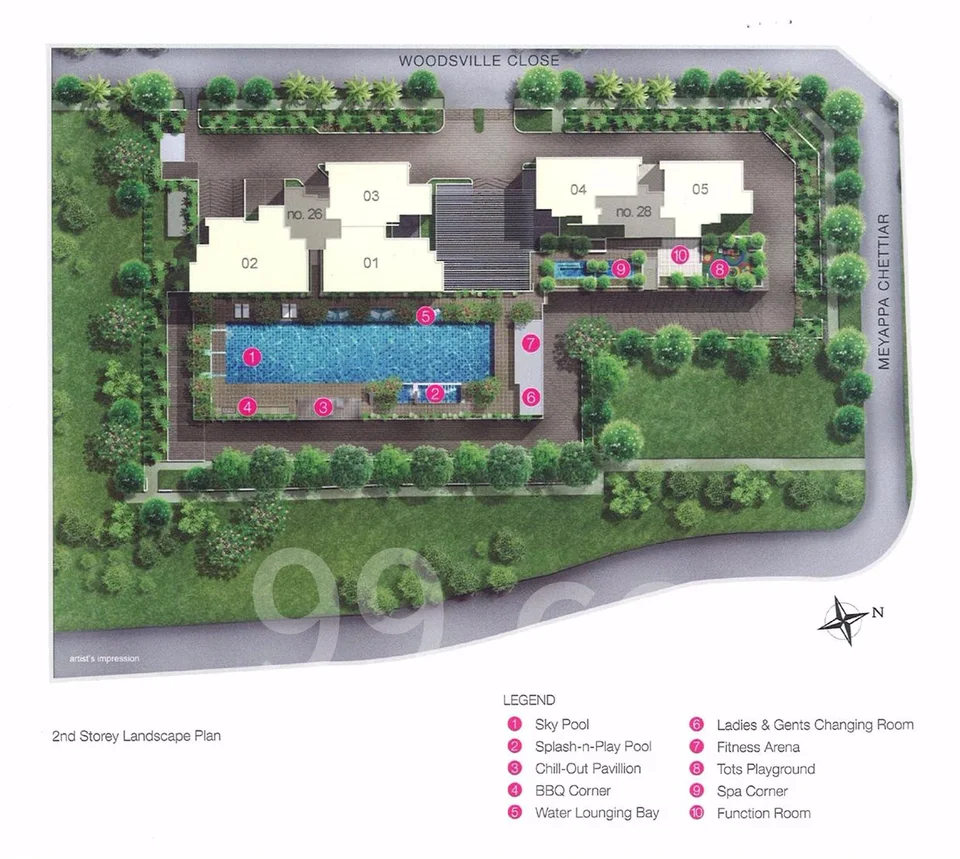 Site plan of Woodsville 28 in Singapore